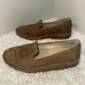 LL Bean Stonington Slip On Loafer 7M Brown Nubuck Casual Comfort Minimalist Boat
